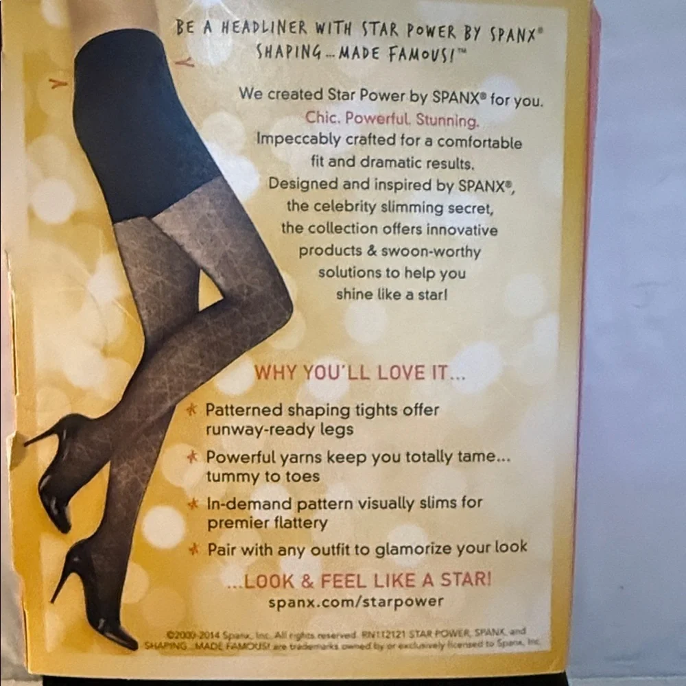SPANX Star Center-Stage Nouveau Patterned Tights In Backdrop Black, Sz C